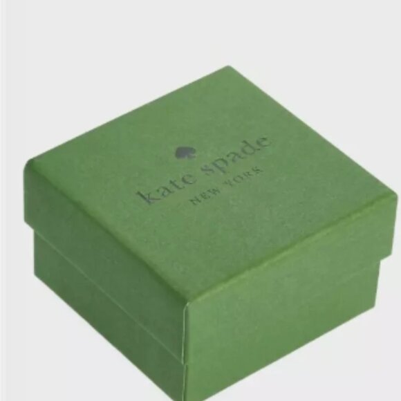 Kate Spade Crystal Earrings Round Blue Saffire Gold Plate BNIB 🆕SHIP⌚📦🏃♀️⚡🚚 - Picture 9 of 15